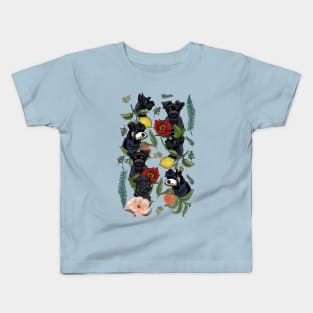 Botanical and Black Schnauzer Kids T-Shirt